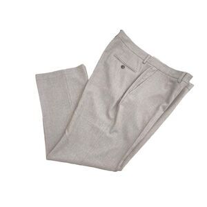 Men’s Kenneth Cole Reaction stretch flat front 4 pocket gray trousers 38 x 30